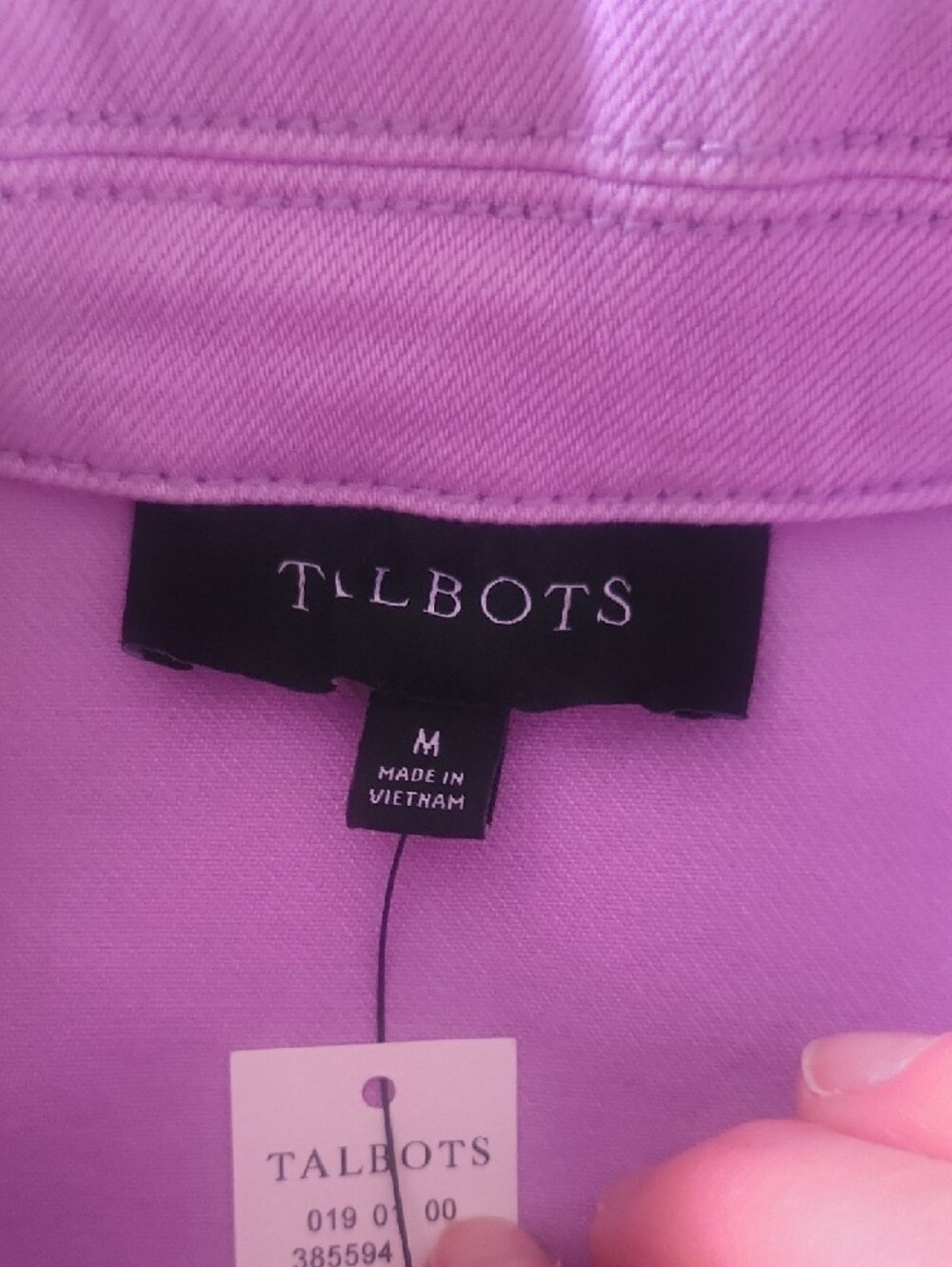 Talbots Lavender Short Sleeve Crop Jacket - Picture 3 of 9